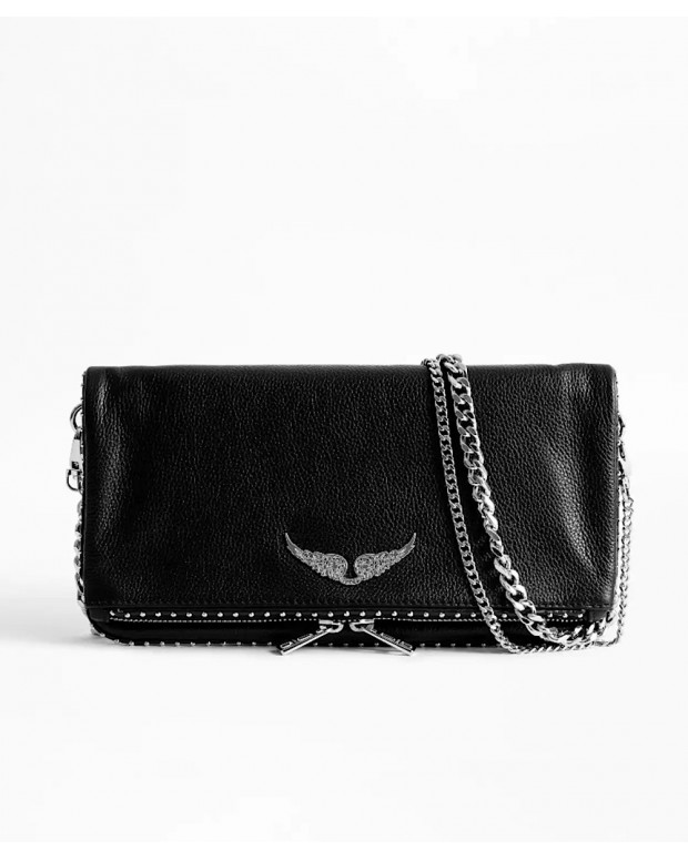 BOLSO ROCK GRAINED LEATHER + STUDS ZADIG & VOLTAIRE