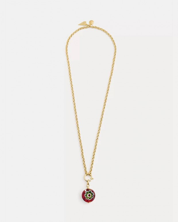 F_F LOVES AMOURRINA LIDO NECKLACE 18K GOLD PLATED ANEMONE CA