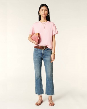  Jeans para mujer con solapa y bolsillo lateral, jeans cargo  para mujer (color beige, talla: S) : Ropa, Zapatos y Joyería