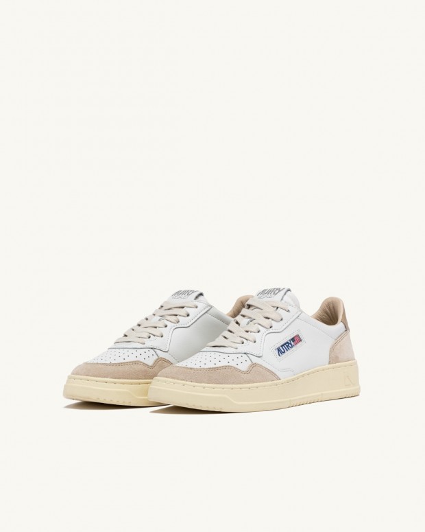 MEDALIST LOW WOM - LEAT/SUEDE WHT/PEPPER