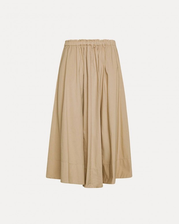 BCI COTTON POPLINE ELASTICATED SKIRT DUNE