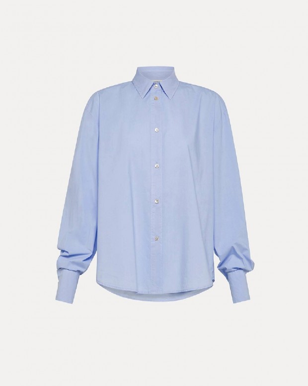 ESSENTIAL BCI COTTON POPLIN SHIRT NUAGE