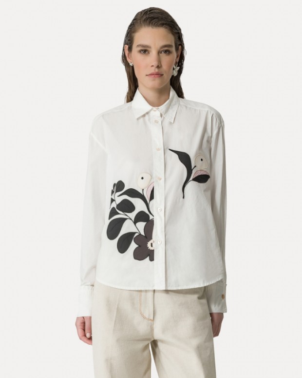 CAMISA "LE BOUQUET" EMBROIDERY BCI COTTON POPLINE FORTE_FORTE